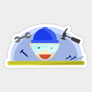 Construction Kid Sticker